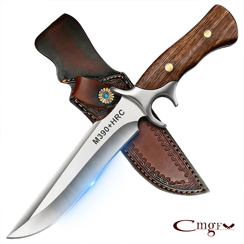 Survival Knife Full Tang - Outdoor-Taschenmesser aus M390-Stahl, feststehende Klinge mit