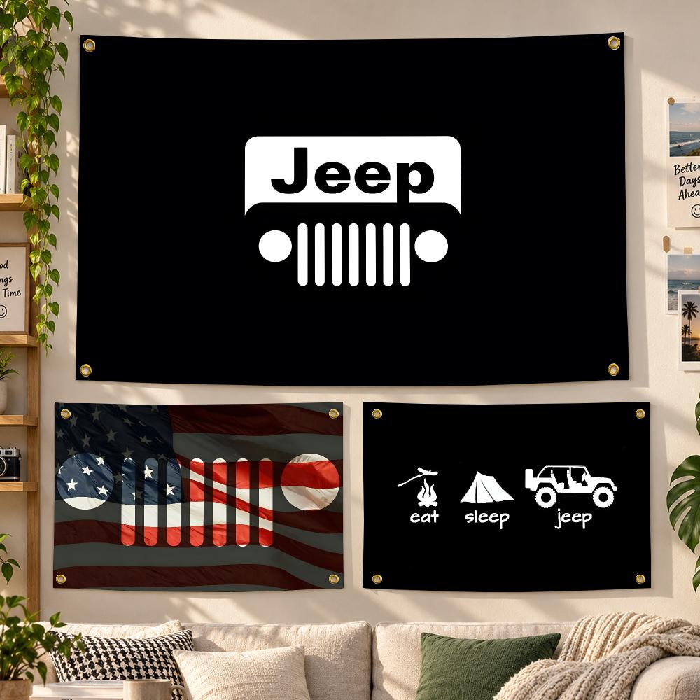 Outdoor Adventure Jeep - Offroad Jeep Wrangler Trail Adventure Flaggen