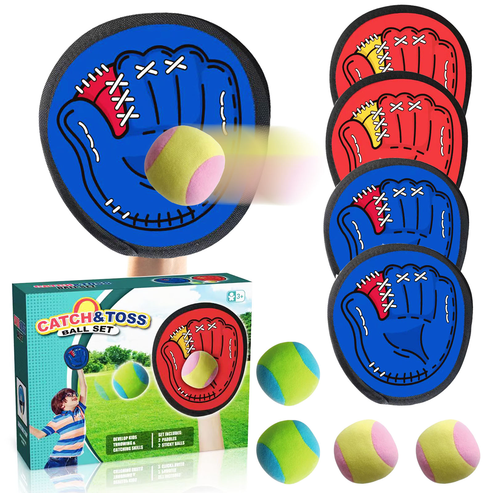 Outdoor Adventure Game - 4Set Kinder Sucker Klebrige Kugel Spielzeug