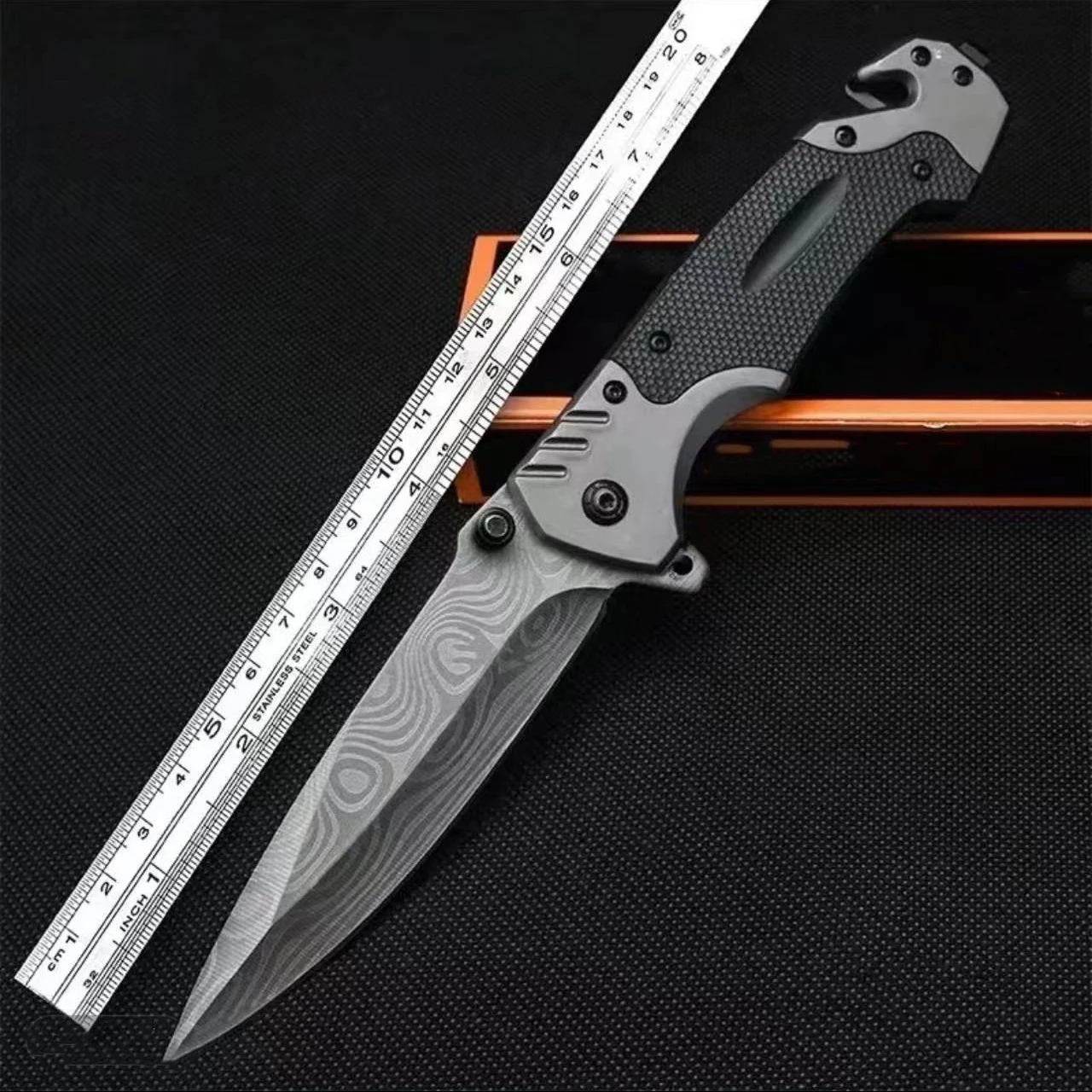 Survival Knife Full Tang - Praktisches scharfes Überlebensmesser, multifunktionales Klappmesser, Outdoor,