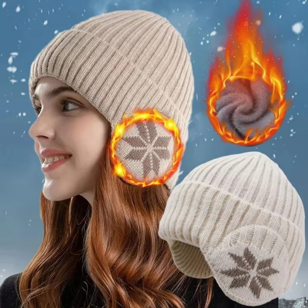 Outdoor Adventure Oa - Gemütliche Mütze, Thermo-Winter-Strickmütze, winddicht, verdicktes Fleece,