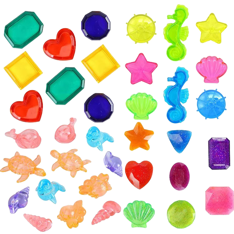 Outdoor Adventure Game - Kinder Farbige Kunststoff Edelstein Spielzeug Tauchen