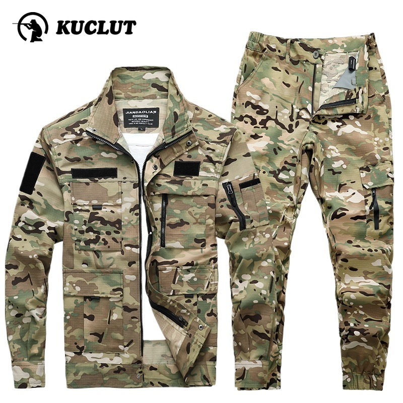 Outdoor Adventure Clothing - Spring Autumn Camouflage Clothing Set Wear