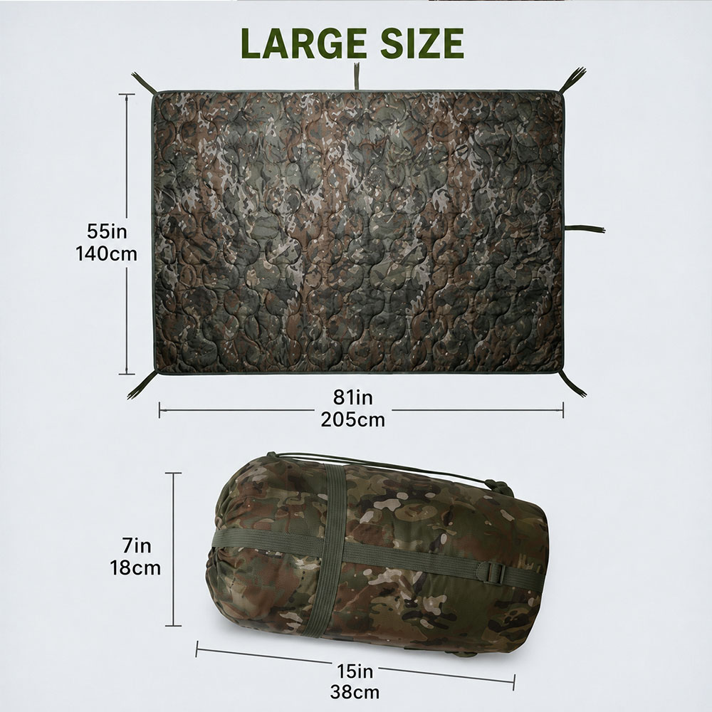 Tarnfarbene Campingdecke mit R – Outdoor Adventure Quilt Bewertung und Preis