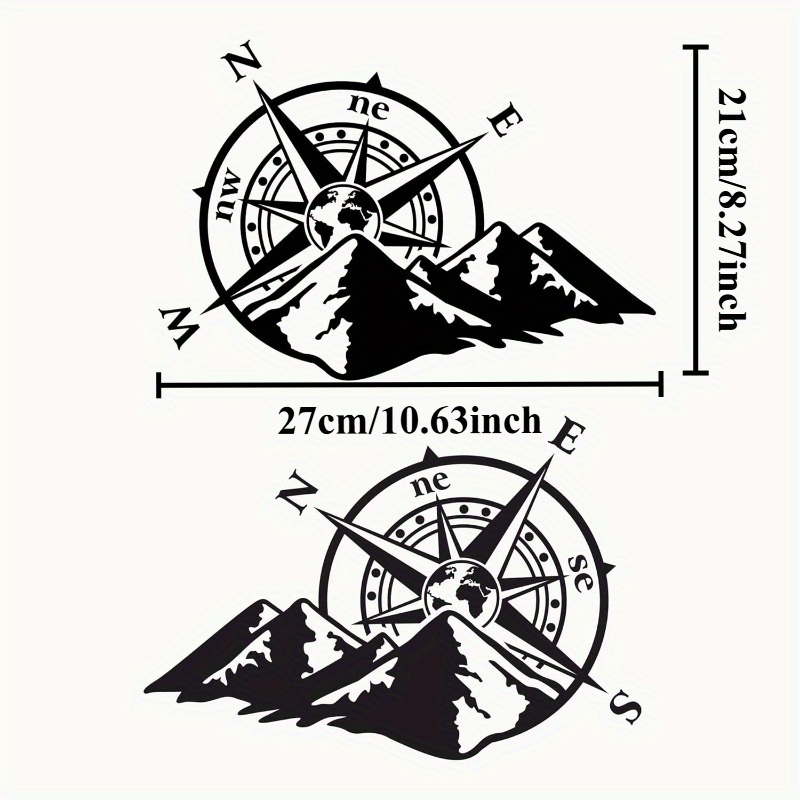 2 Stück Bergkompass Vinyl-Aufk – Outdoor Adventure Rv Bewertung und Preis