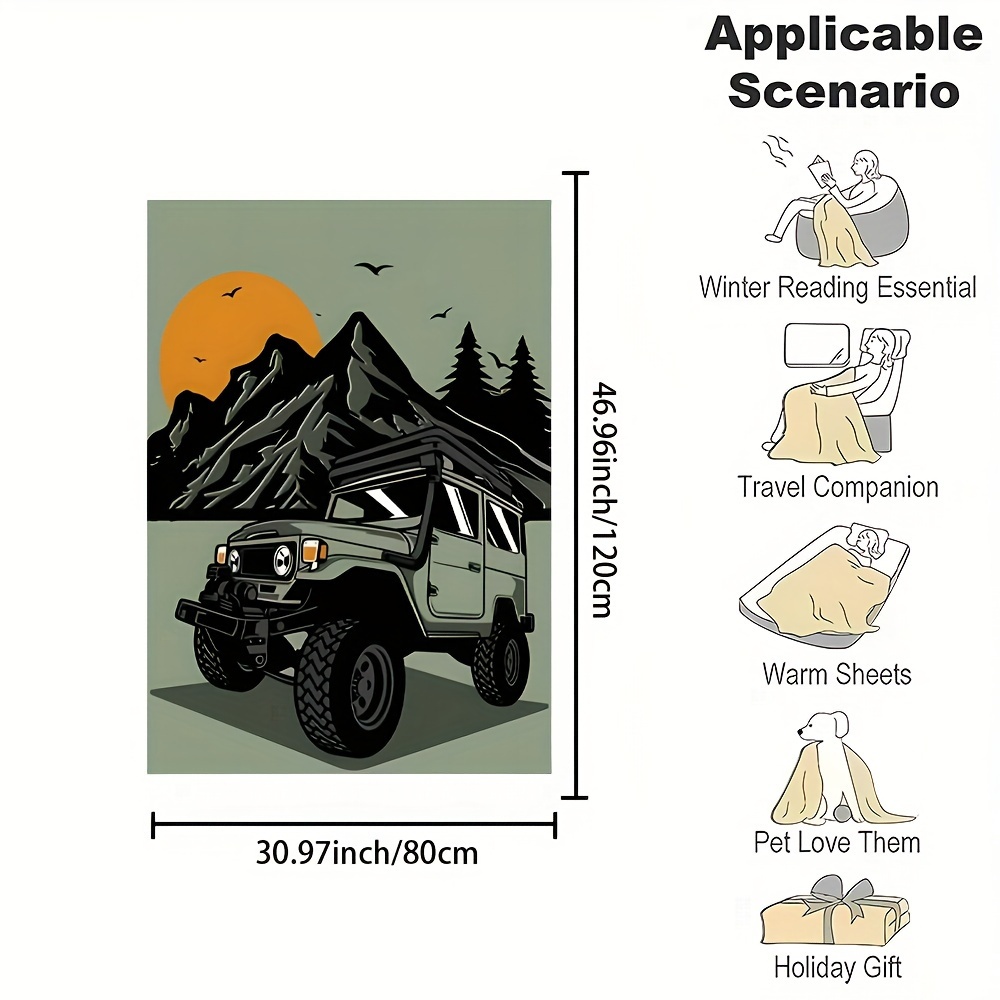 Gemütliche Camping-Jeep-Illust – Outdoor Adventure Jeep Bewertung und Preis