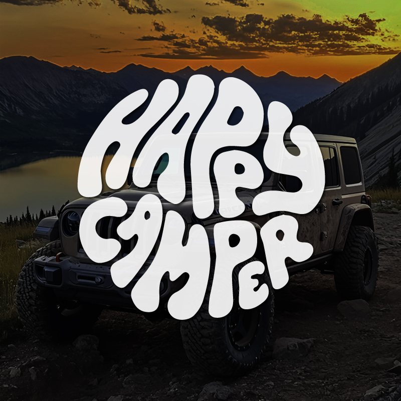 Happy Camper Boho Vinyl-Aufkle – Outdoor Adventure Rv Bewertung und Preis